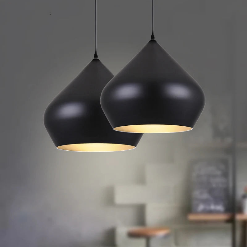 Modern Sleek Pendant Ceiling Lights, Suspension lamp for Kitchen Islands, Restaurant Tables, Home Room decorations Lighting - vue 2 sur 8