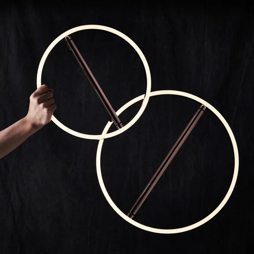 suspension rétro en fer avec bande led pour éclairage intérieur - vue 7 sur 7
