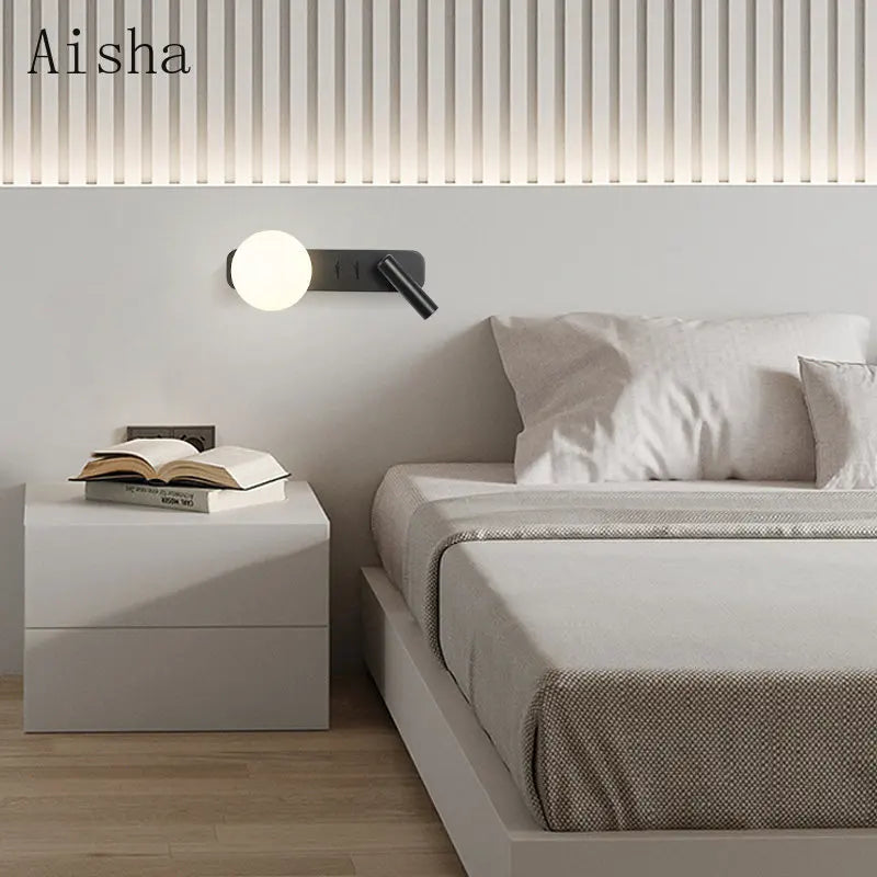 Dekorative LED-Wandleuchte nordisches Design Mond für den Innenbereich - vue 4 sur 8