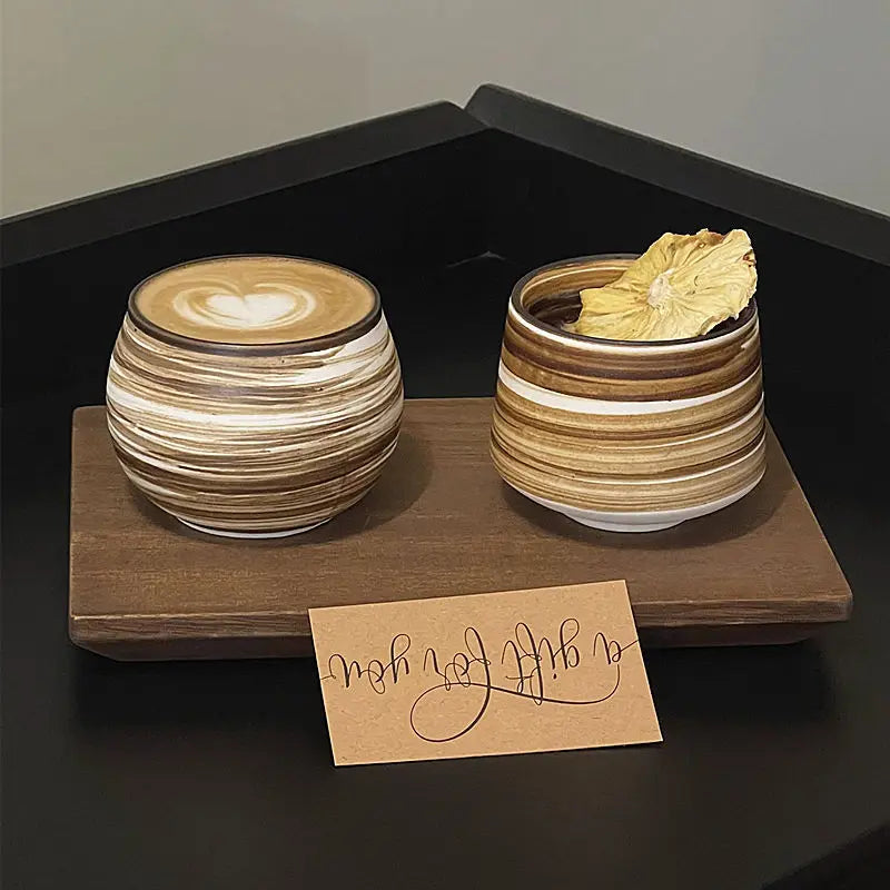 Tasse a thé japonaise artisanale ceramique style brut