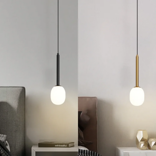 Moderne Nachttischlampe in Ei-Form für kreative Innenräume - vue 5 sur 8