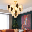 lustre en verre led design suspension luminaire acrylique