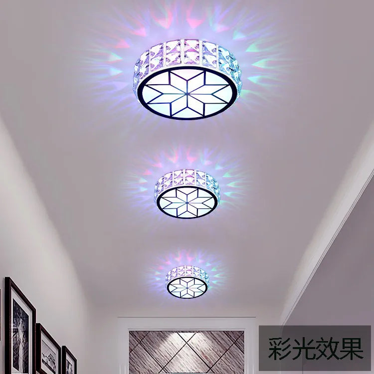plafonnier led moderne en cristal pour éclairage intérieur - vue 4 sur 9