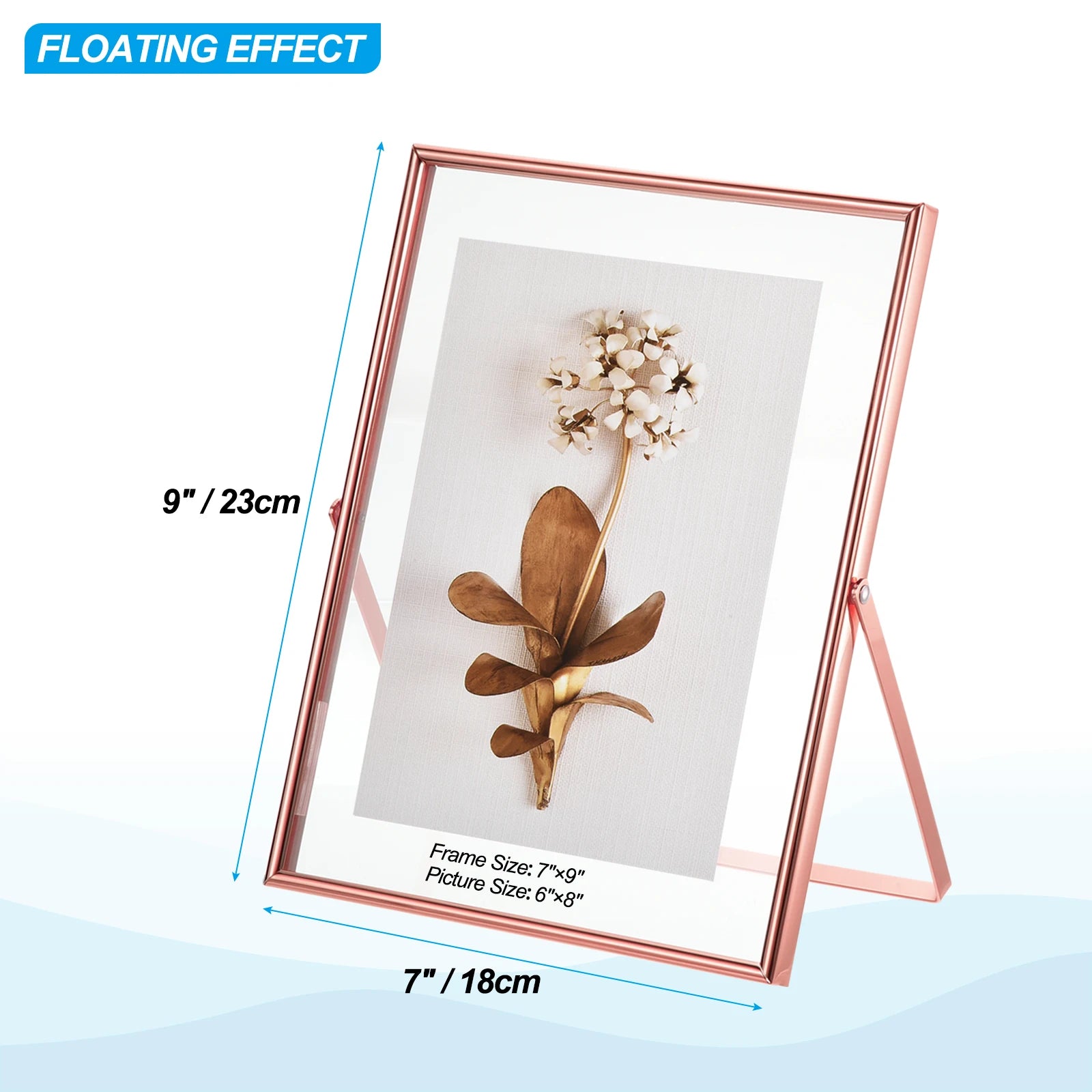 lot de 2 cadres photo en métal et verre pour décoration - vue 21 sur 22