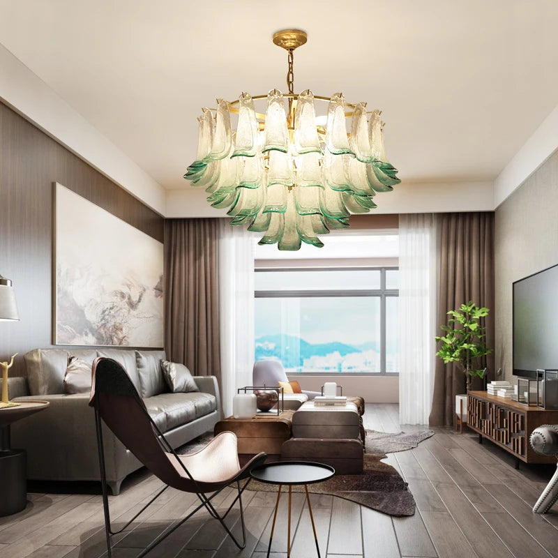 Modern Luxury Hardware Glass Chandelier Suitable for Villa Living Room Art Exhibition Hall, Hotel Bedroom Decoration Lighting