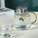 pichet en verre transparent résistant avec poignée design