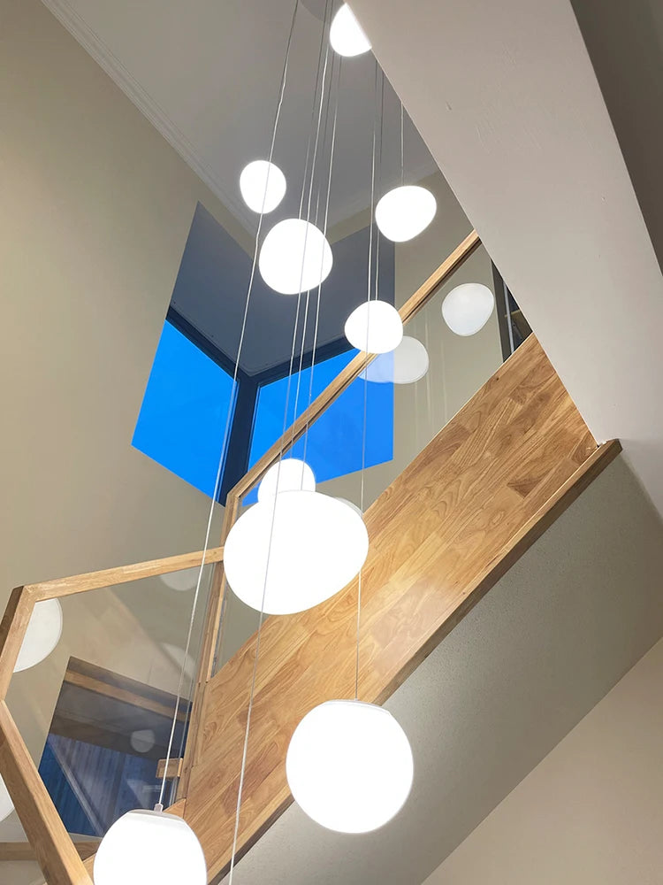 lustre moderne simple rotatif duplex led créatif nordique - vue 5 sur 12