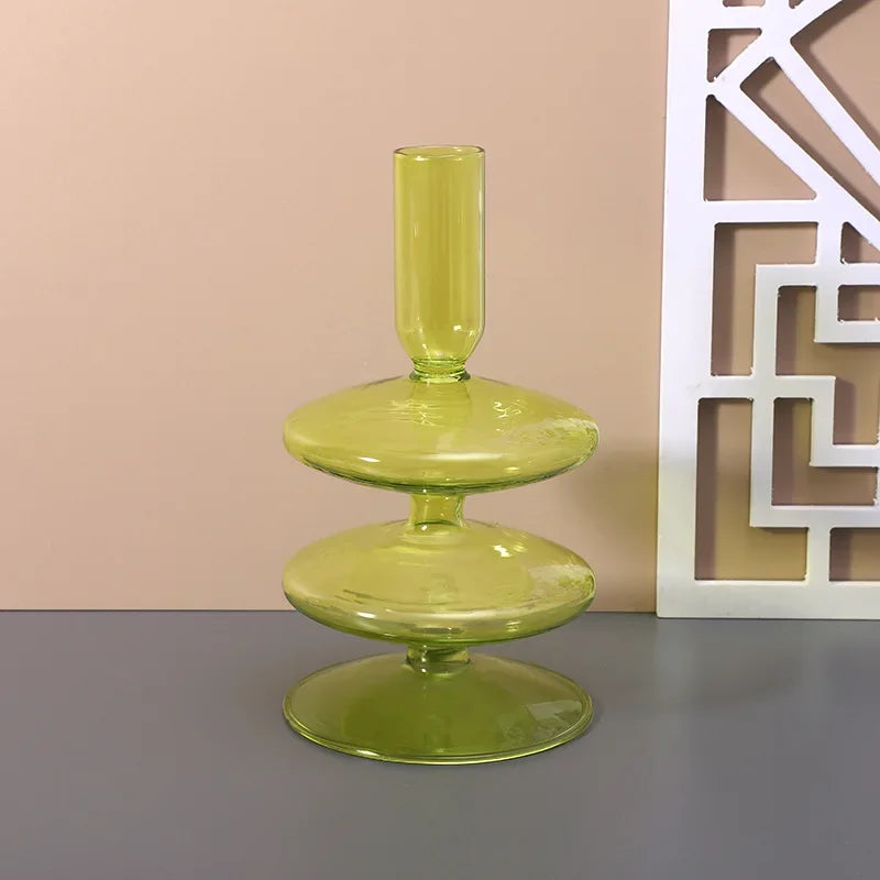 bougeoir en verre pour décoration de mariage et centre de table - vue 17 sur 29