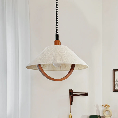 Vintage-Kronleuchter aus Holz im Retro-Stil für Ihre Inneneinrichtung - vue 6 sur 7