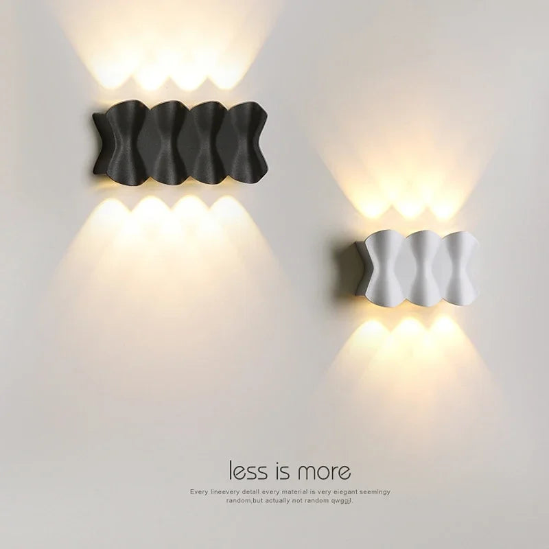 applique murale led moderne pour extérieur et décoration jardin - vue 2 sur 12