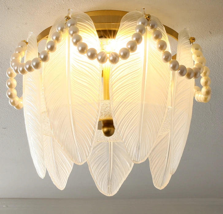 plafonnier led en verre design moderne pour décoration intérieure esthétique - vue 9 sur 12