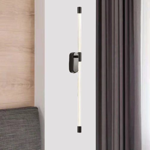 LED-Wandleuchte aus Acryl mit metallischem Dimmer im minimalistischen Design - vue 3 sur 10