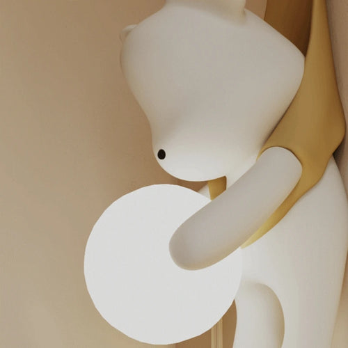 applique murale en résine led petit ours moderne - vue 6 sur 8