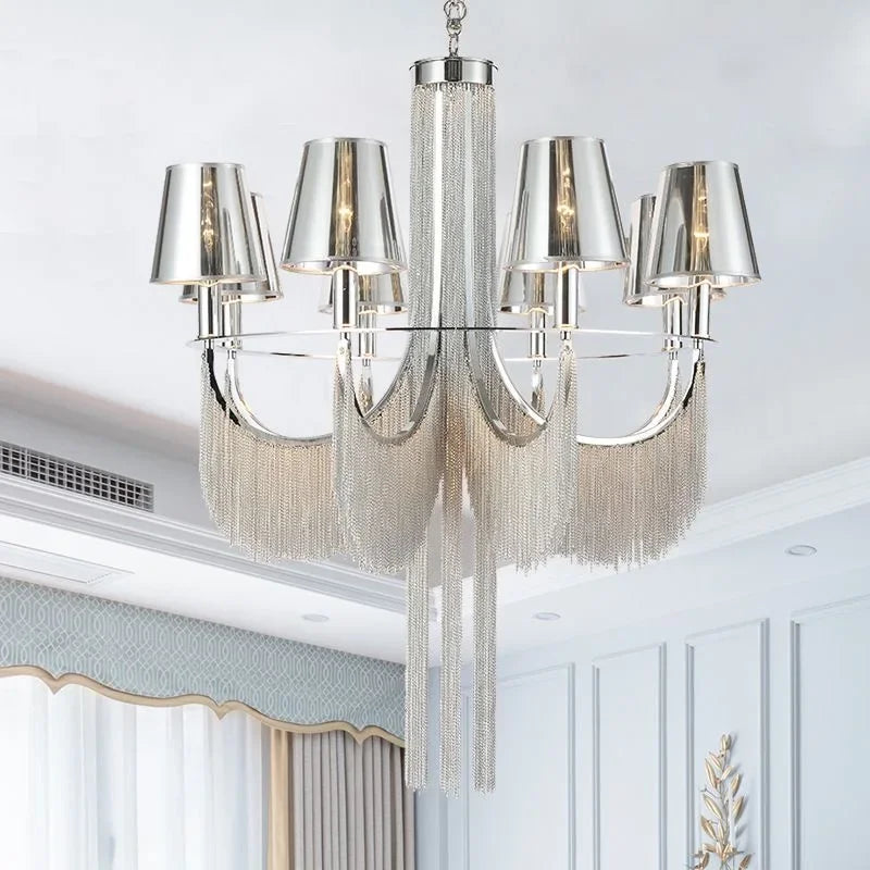 Lustre de luxe moderne pour mariage avec lumières intégrées