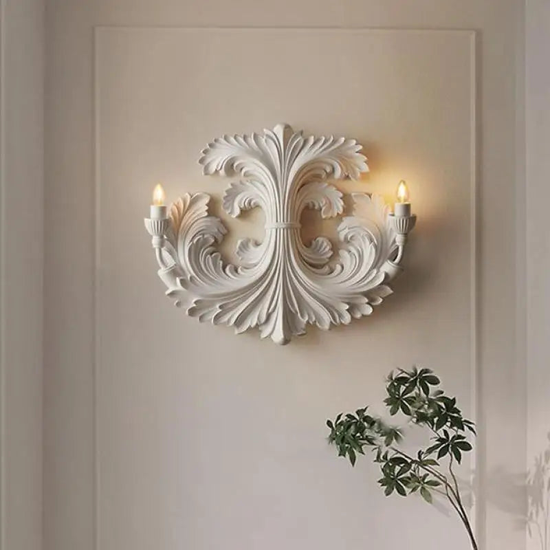applique murale rétro en plâtre gaufré pour un éclairage original - vue 2 sur 7