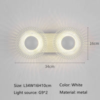 applique murale en fer design corne italienne pour décoration intérieure à led