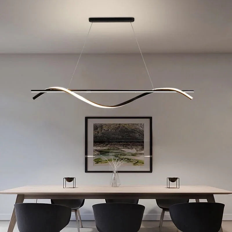 lampe led suspendue design moderne luminaire décoratif idéal hôtel - vue 3 sur 12