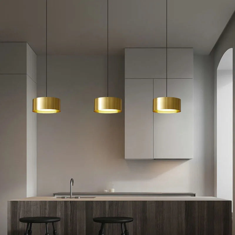 Lustres led de chevet en laiton gradation 3 couleurs