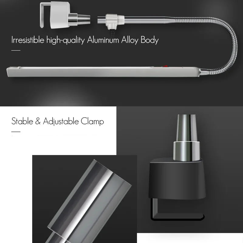 lampe de bureau en aluminium à led ultra mince rotative pour soins des yeux - vue 8 sur 7