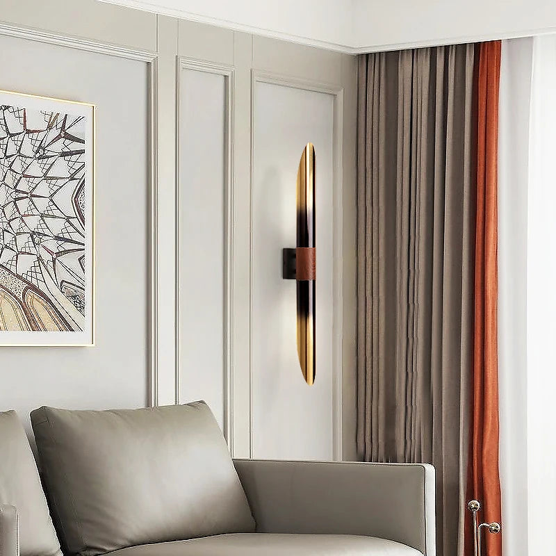 applique murale métallique décorative d'ambiance imitation bois - vue 3 sur 8