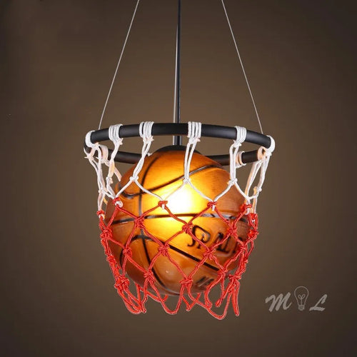 suspension en acrylique avec design panier de basket-ball