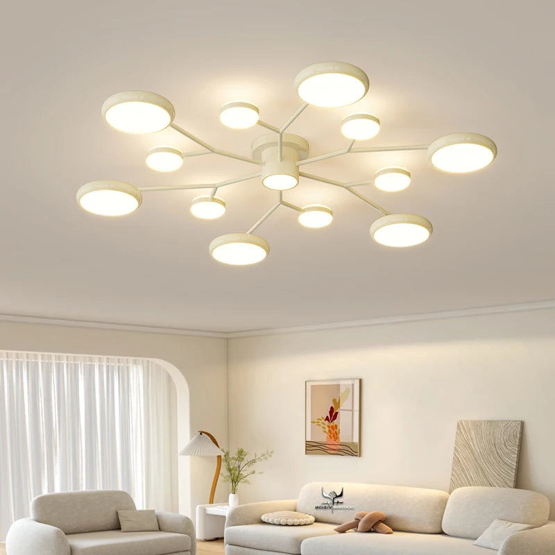 Plafonnier led moderne lumineux pour décoration intérieure suspendu - vue 6 sur 8