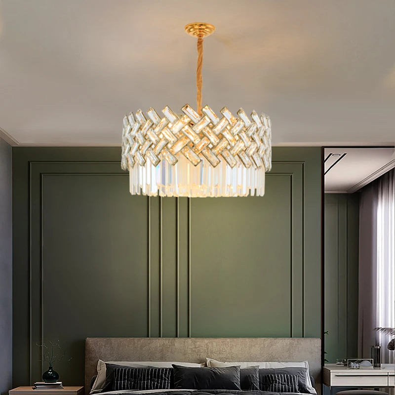Moderner Kristallkronleuchter für elegante Wohnraumdekoration - vue 4 sur 10