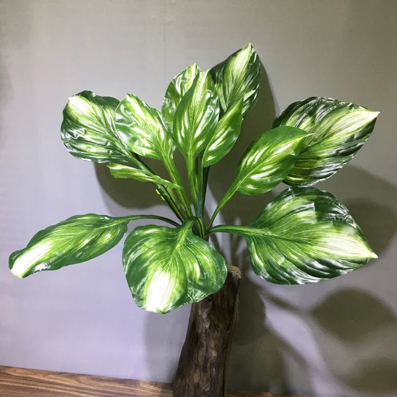 plante tropicale artificielle monstera et hosta pour décoration intérieure extérieure - vue 6 sur 6