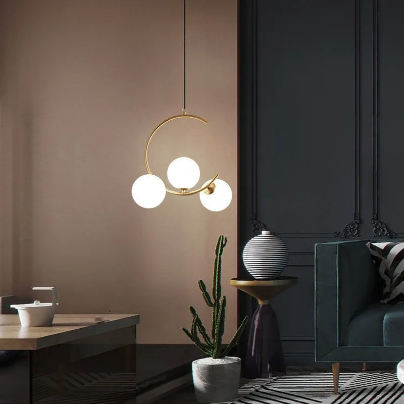 lampe boule en verre nordique décorative et créative - vue 7 sur 16