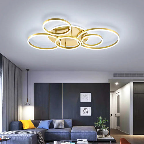 lustre led moderne minimaliste à intensité variable pour éclairage intérieur - vue 2 sur 25
