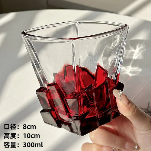 Verre artistique relief style spatial luxe whisky