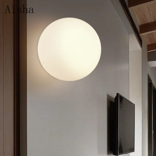Minimalistische LED-Wandleuchte aus Glas für den Innenbereich - vue 2 sur 14