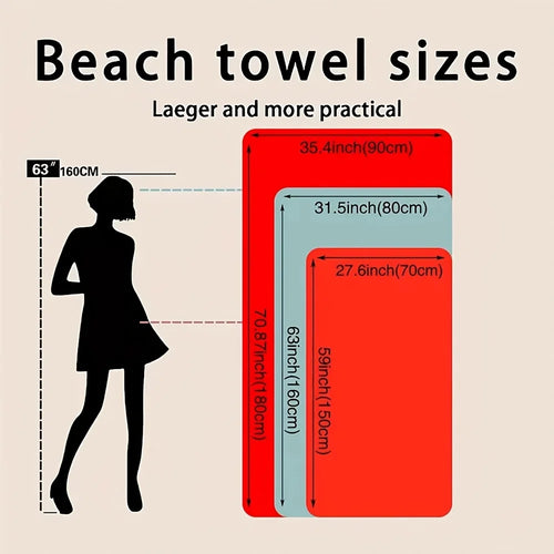 Serviette de plage vintage florale microfibre sechage rapide - vue 5 sur 6