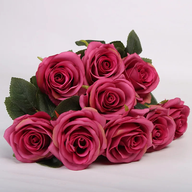 bouquet de roses artificielles pour mariage et décoration intérieure - vue 18 sur 27