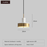 Suspension moderne en marbre design