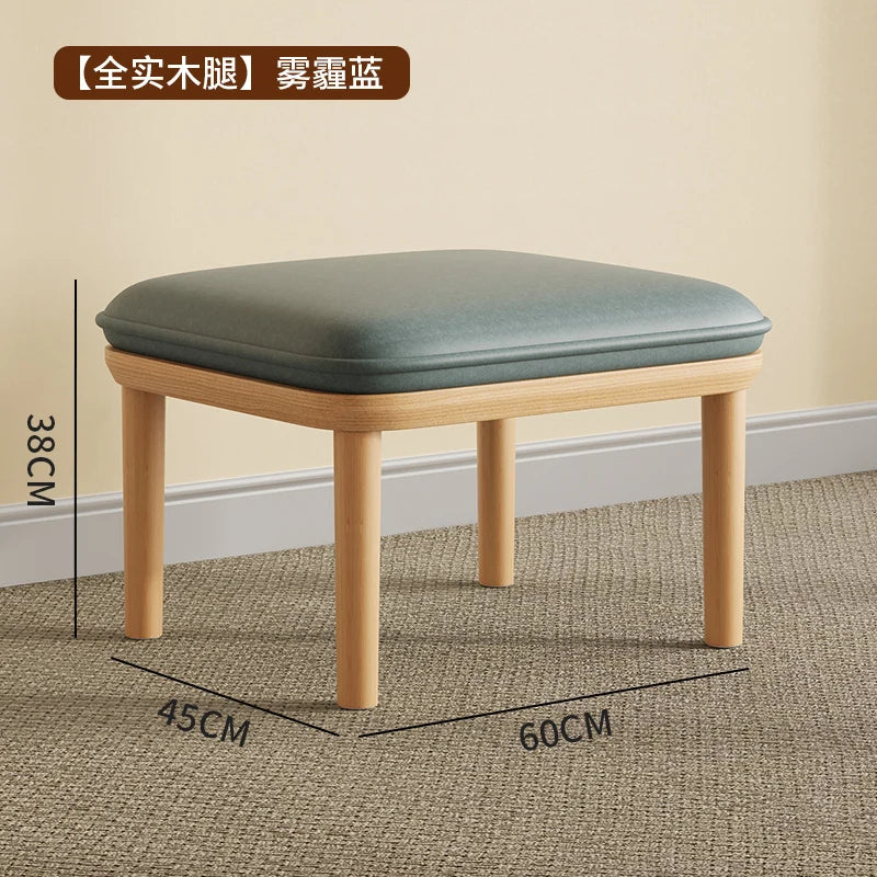 tabouret en velours moderne nordique pouf unique et peu encombrant - vue 9 sur 24