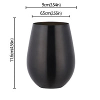 Verres a vin acier inoxydable style bar design