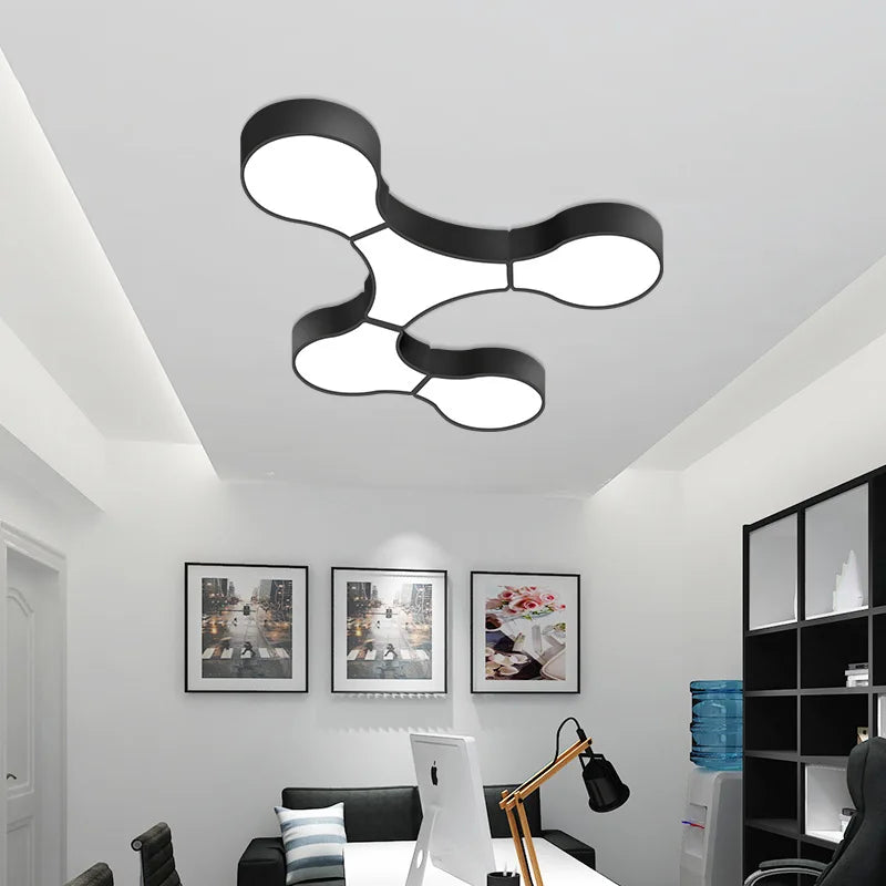 Plafonnier led moderne adn pour décoration intérieure loft café bar - vue 6 sur 24