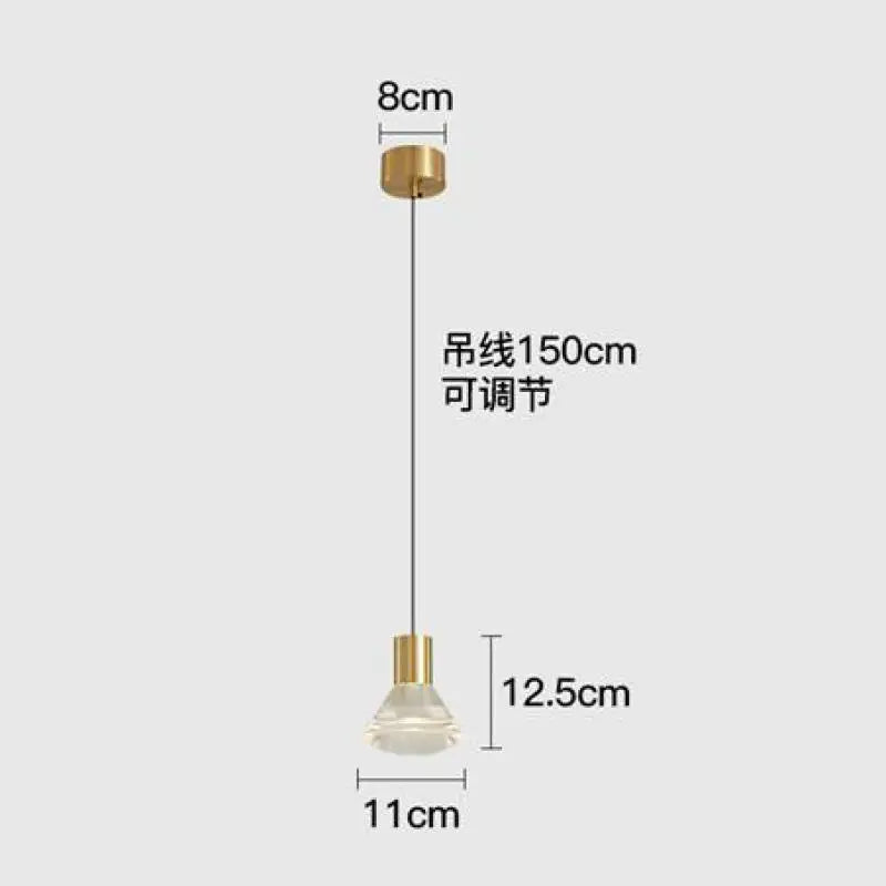 suspension LED en forme de diamant moderne et élégante - vue 6 sur 10