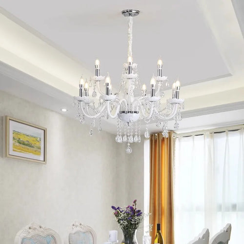 lustre moderne en verre tube incurvé style nordique cristal