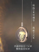 suspension boule de cristal led design moderne pour intérieur