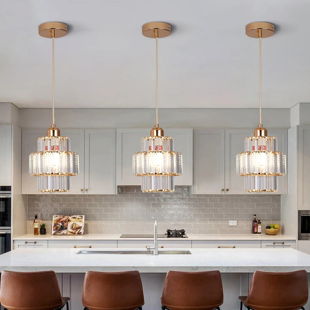 lustre moderne en cristal k9 led pour maison hôtel - vue 3 sur 10