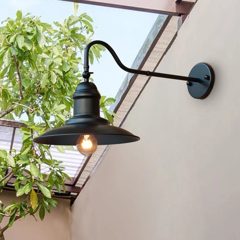applique industrielle américaine pour extérieur jardin et escalier