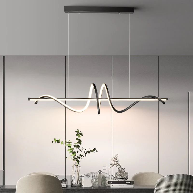 suspension moderne à led au design minimaliste élégant - vue 3 sur 18