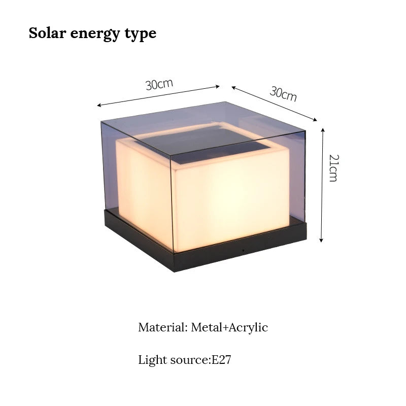 Solarleuchte für Säulen Außenbereich IP65 Garten Villa - vue 13 sur 14