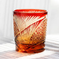 verre whisky edo kiriko artisanal motifs gravés