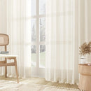 Voilage effet lin extra long fenêtres plafond haut