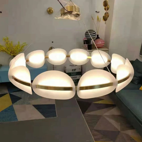 Pendelleuchte Art déco mit 3 Farbtemperaturen aus Acryl vom Designer - vue 5 sur 8
