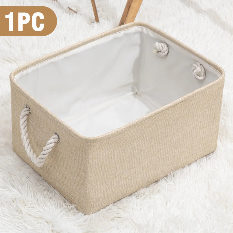 Pannier organisateur de jouets en coton et lin pour enfants - vue 11 sur 11