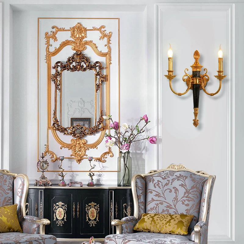 applique murale de luxe en cuivre plein pour hôtel - vue 4 sur 7